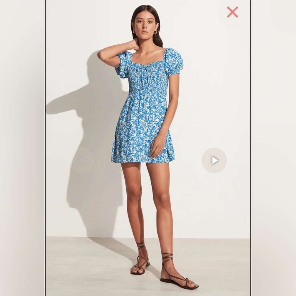 FAITHFULL THE BRAND
DOMENICA MINI DRESS - LOU FLORAL BLUE